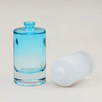 Spray-colored glass perfume bottle